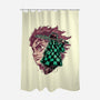 The Legend Of The Slayer-None-Polyester-Shower Curtain-glitchygorilla