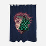 The Legend Of The Slayer-None-Polyester-Shower Curtain-glitchygorilla