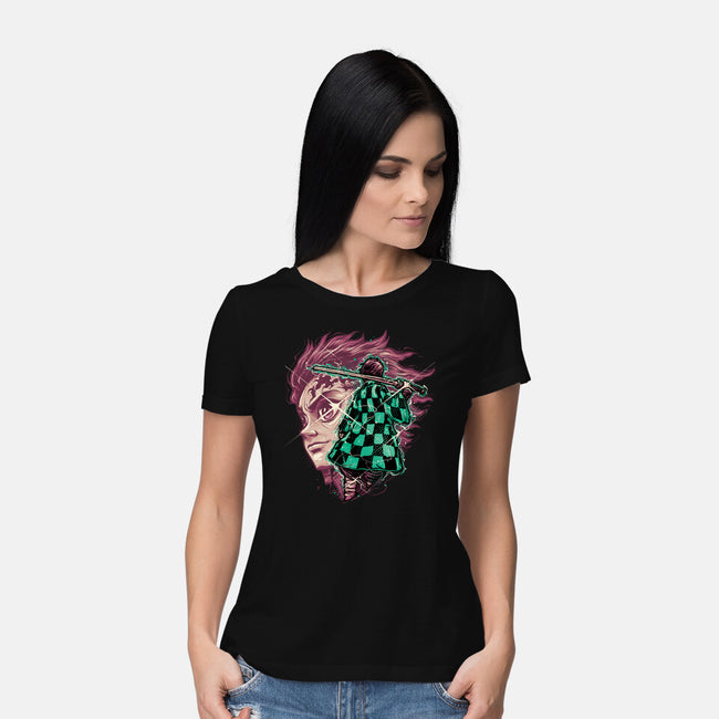 The Legend Of The Slayer-Womens-Basic-Tee-glitchygorilla