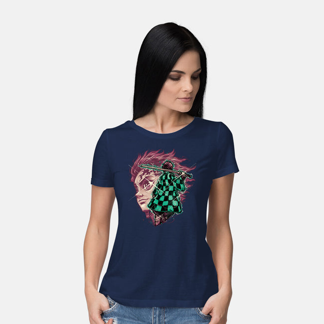The Legend Of The Slayer-Womens-Basic-Tee-glitchygorilla