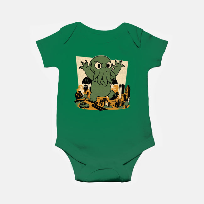 Cthulhu City Destruction-Baby-Basic-Onesie-Studio Mootant