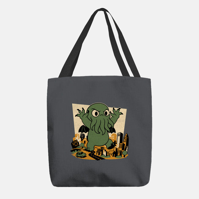 Cthulhu City Destruction-None-Basic Tote-Bag-Studio Mootant