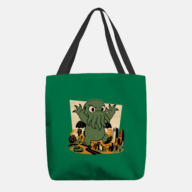 Cthulhu City Destruction-None-Basic Tote-Bag-Studio Mootant
