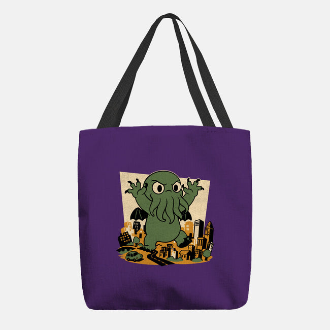 Cthulhu City Destruction-None-Basic Tote-Bag-Studio Mootant