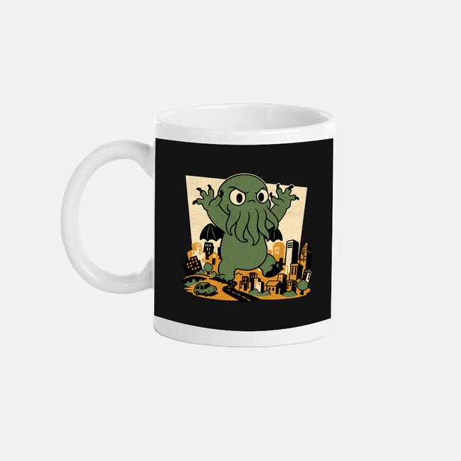 Cthulhu City Destruction-None-Mug-Drinkware-Studio Mootant