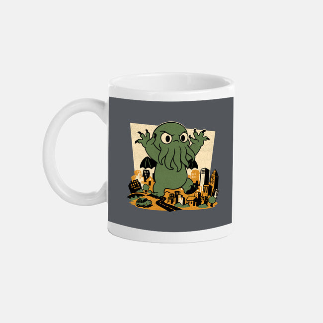 Cthulhu City Destruction-None-Mug-Drinkware-Studio Mootant