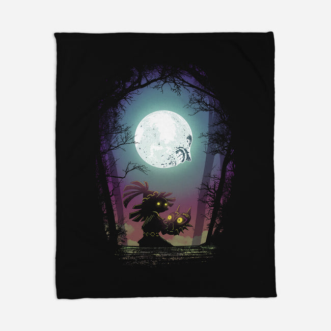 Negative Moon-None-Fleece-Blanket-Donnie