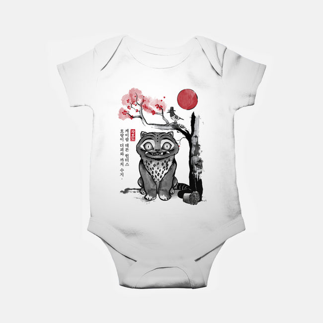 The Tiger And The Magpie Sumi-e-Baby-Basic-Onesie-DrMonekers