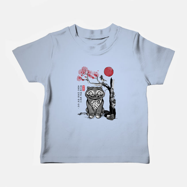The Tiger And The Magpie Sumi-e-Baby-Basic-Tee-DrMonekers