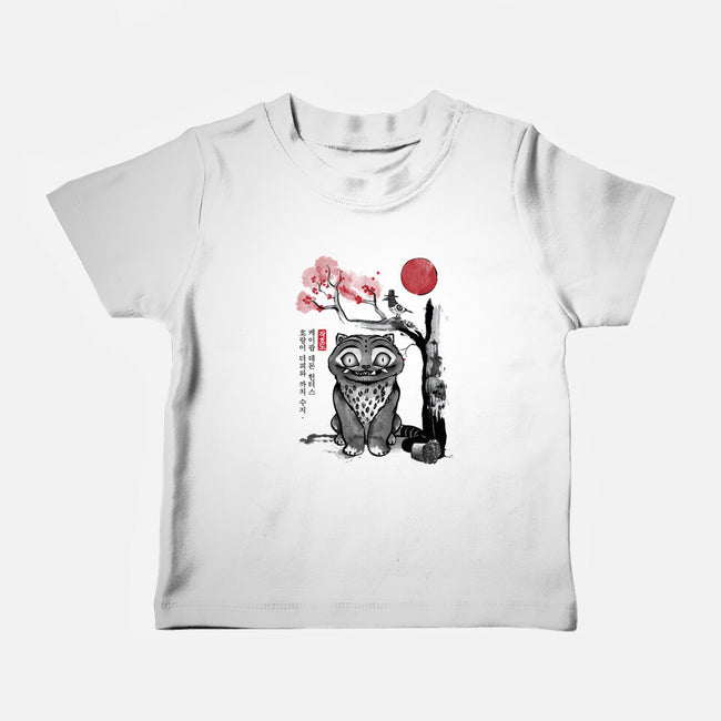 The Tiger And The Magpie Sumi-e-Baby-Basic-Tee-DrMonekers