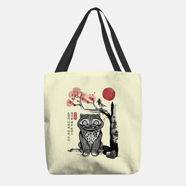 The Tiger And The Magpie Sumi-e-None-Basic Tote-Bag-DrMonekers