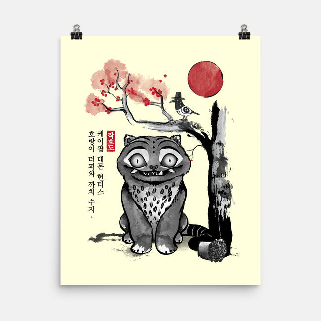 The Tiger And The Magpie Sumi-e-None-Matte-Poster-DrMonekers