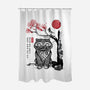 The Tiger And The Magpie Sumi-e-None-Polyester-Shower Curtain-DrMonekers