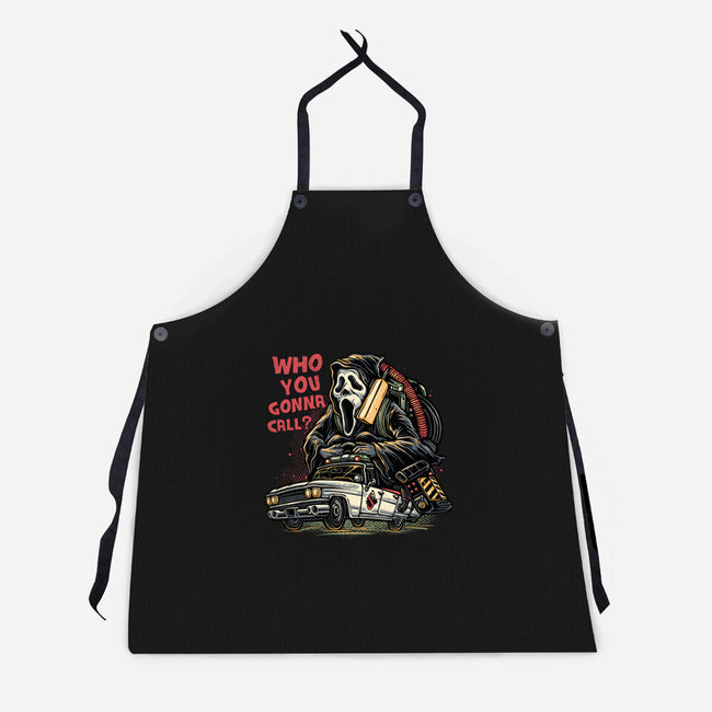Call The Ghost-Unisex-Kitchen-Apron-glitchygorilla