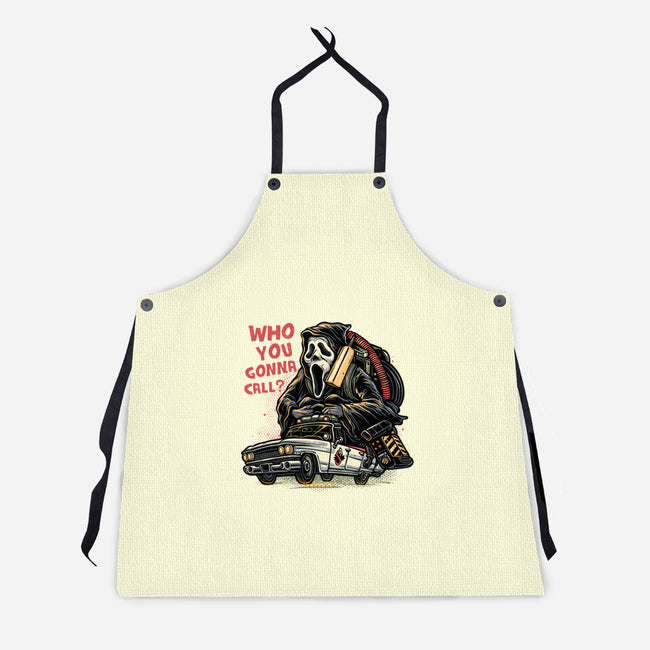Call The Ghost-Unisex-Kitchen-Apron-glitchygorilla