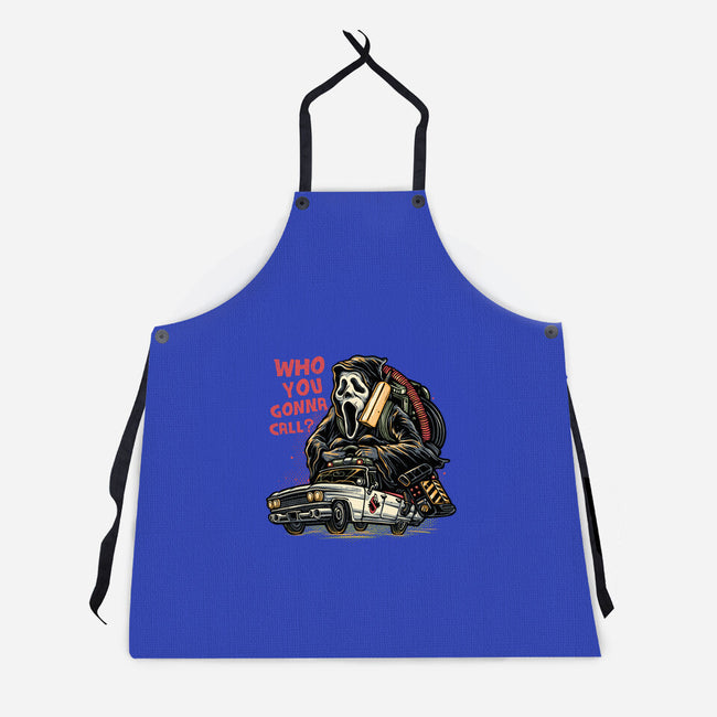 Call The Ghost-Unisex-Kitchen-Apron-glitchygorilla