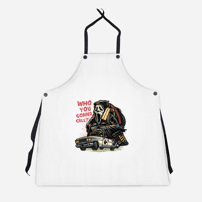 Call The Ghost-Unisex-Kitchen-Apron-glitchygorilla