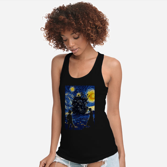 Starrynight Castle-Womens-Racerback-Tank-fanfabio