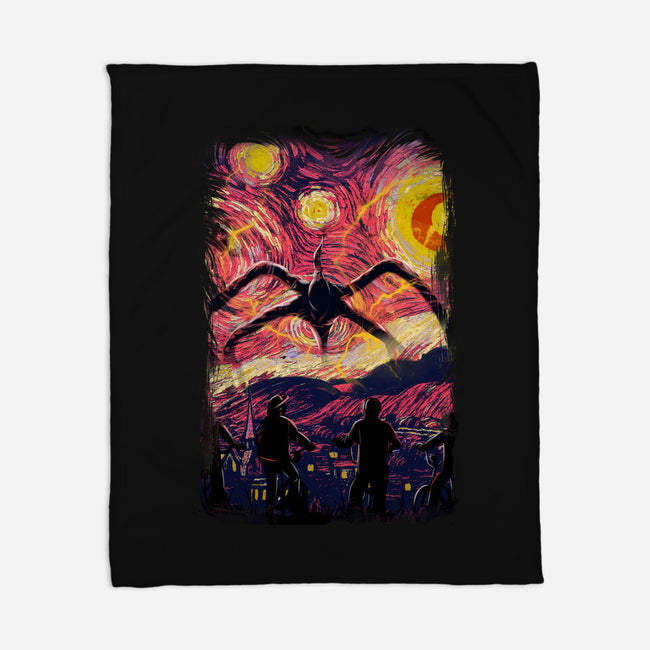 Monster In Starrynight-None-Fleece-Blanket-fanfabio