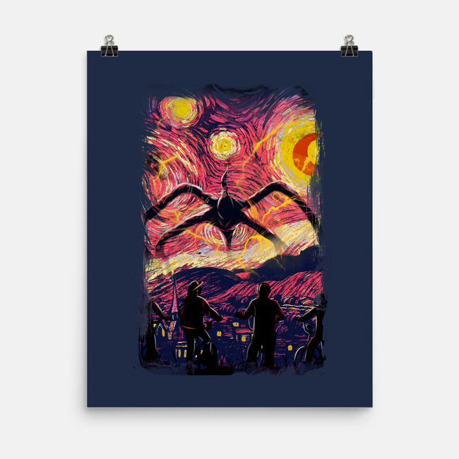 Monster In Starrynight-None-Matte-Poster-fanfabio