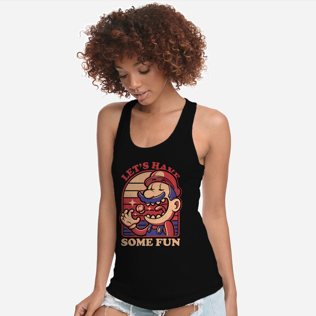 Mushroom Guy Fun-Womens-Racerback-Tank-Studio Mootant