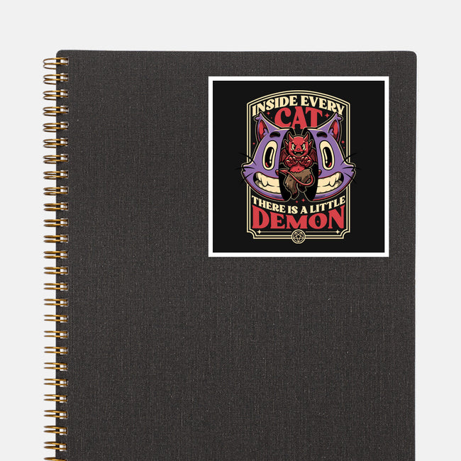 Cat Demon Inside-None-Glossy-Sticker-Studio Mootant