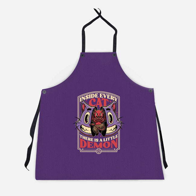 Cat Demon Inside-Unisex-Kitchen-Apron-Studio Mootant