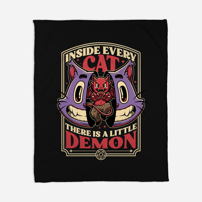 Cat Demon Inside-None-Fleece-Blanket-Studio Mootant