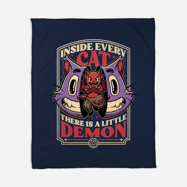 Cat Demon Inside-None-Fleece-Blanket-Studio Mootant