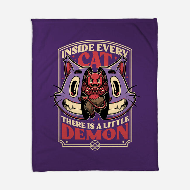 Cat Demon Inside-None-Fleece-Blanket-Studio Mootant