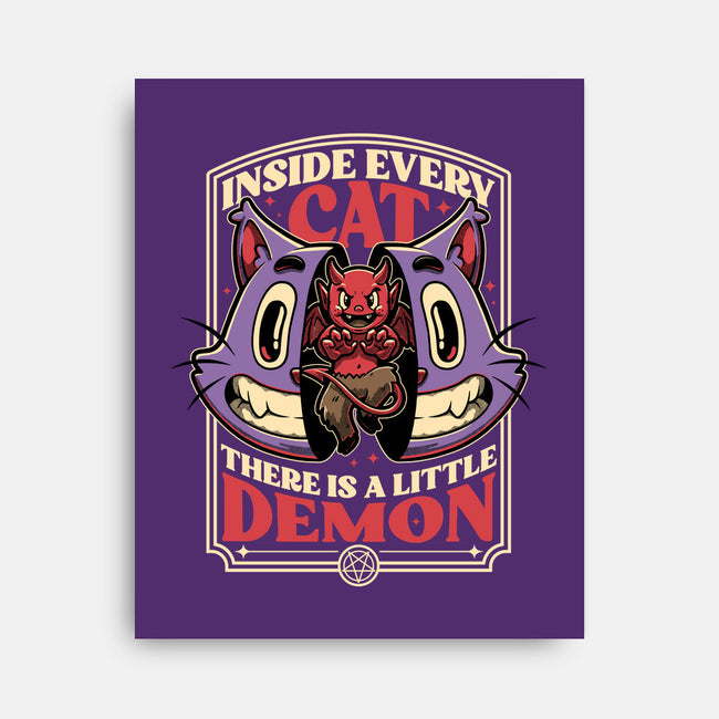 Cat Demon Inside-None-Stretched-Canvas-Studio Mootant
