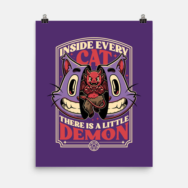 Cat Demon Inside-None-Matte-Poster-Studio Mootant