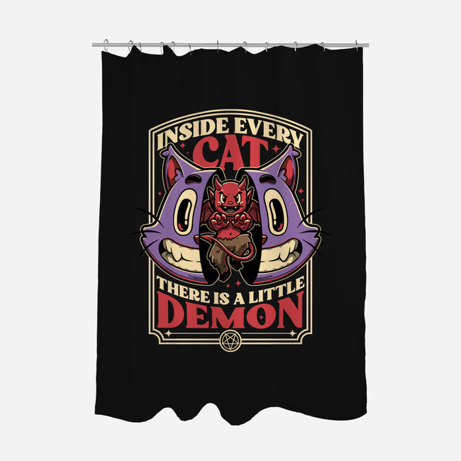 Cat Demon Inside-None-Polyester-Shower Curtain-Studio Mootant