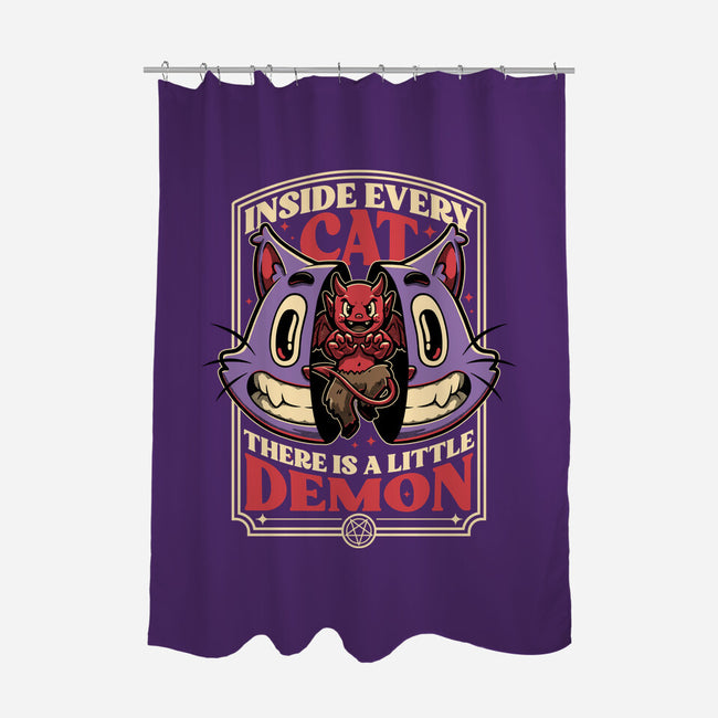 Cat Demon Inside-None-Polyester-Shower Curtain-Studio Mootant