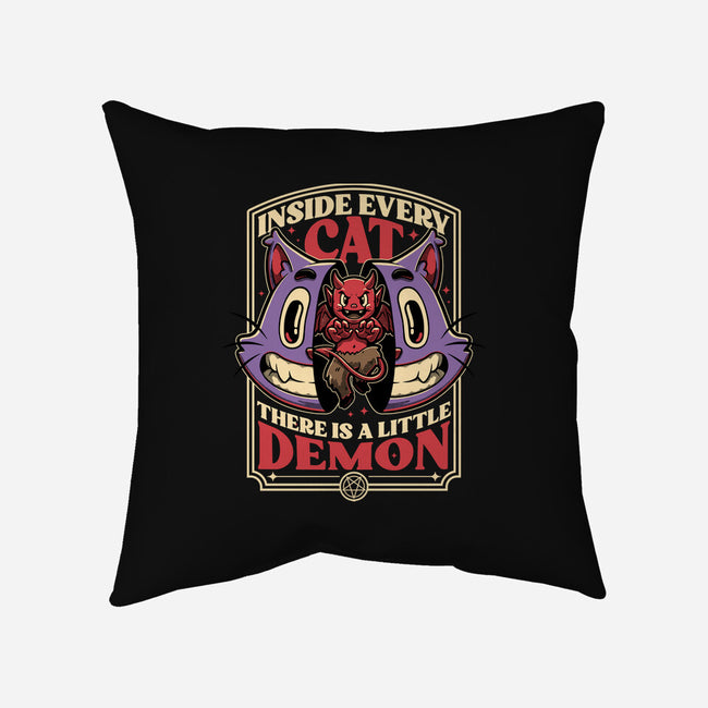 Cat Demon Inside-None-Removable Cover w Insert-Throw Pillow-Studio Mootant