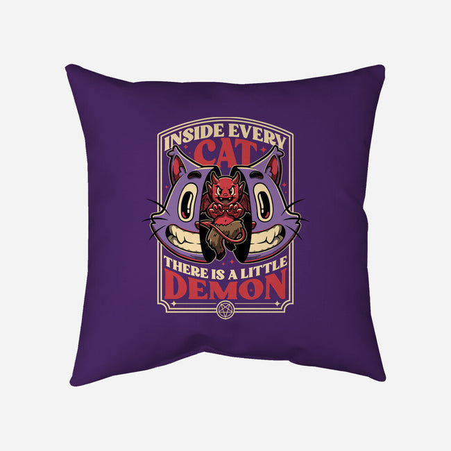 Cat Demon Inside-None-Removable Cover w Insert-Throw Pillow-Studio Mootant