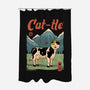 Cat-tle-None-Polyester-Shower Curtain-vp021
