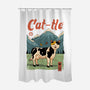 Cat-tle-None-Polyester-Shower Curtain-vp021