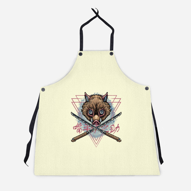 Raging Boar-Unisex-Kitchen-Apron-glitchygorilla