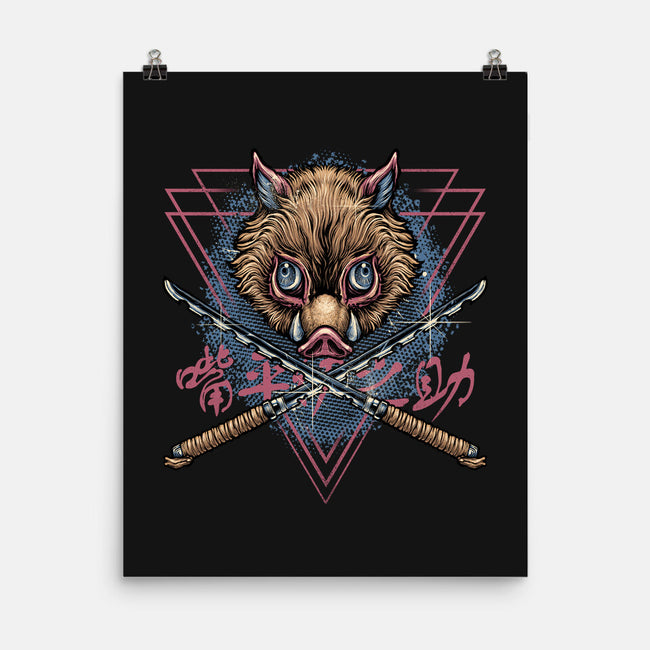 Raging Boar-None-Matte-Poster-glitchygorilla