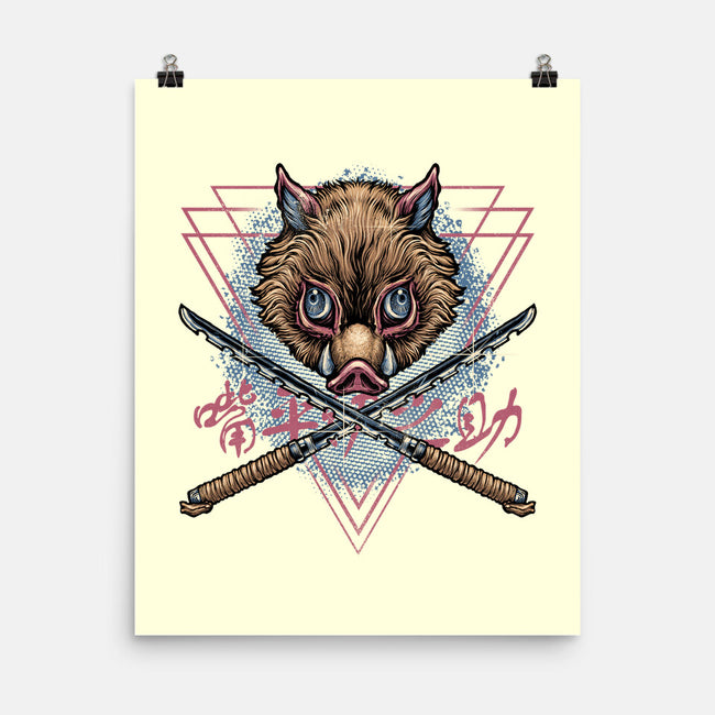 Raging Boar-None-Matte-Poster-glitchygorilla