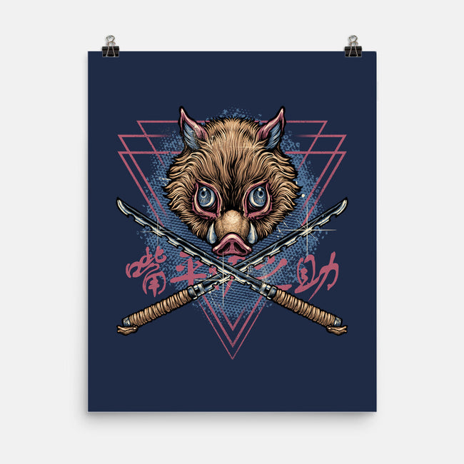 Raging Boar-None-Matte-Poster-glitchygorilla