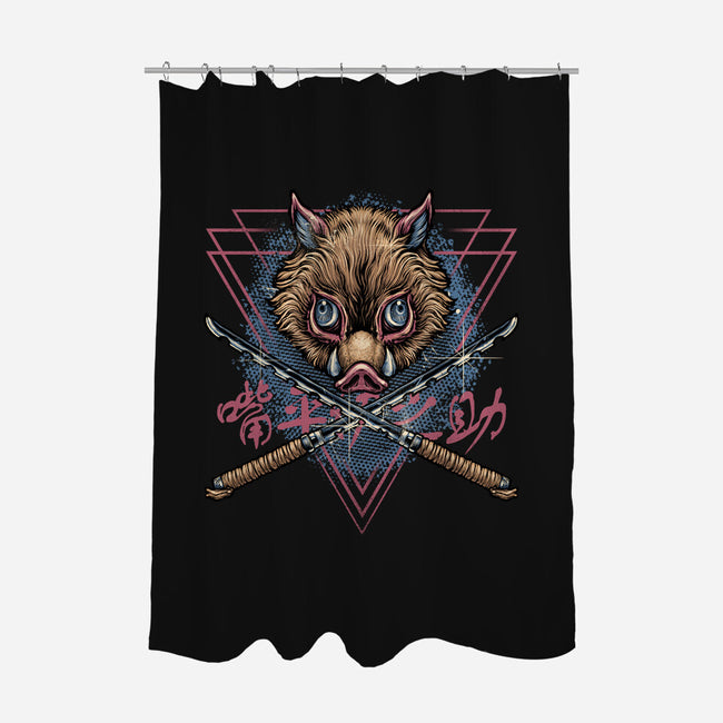 Raging Boar-None-Polyester-Shower Curtain-glitchygorilla