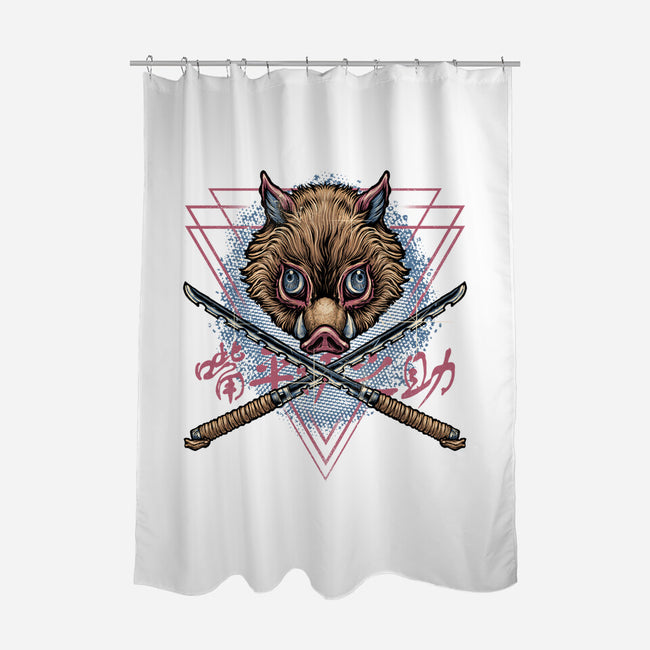 Raging Boar-None-Polyester-Shower Curtain-glitchygorilla
