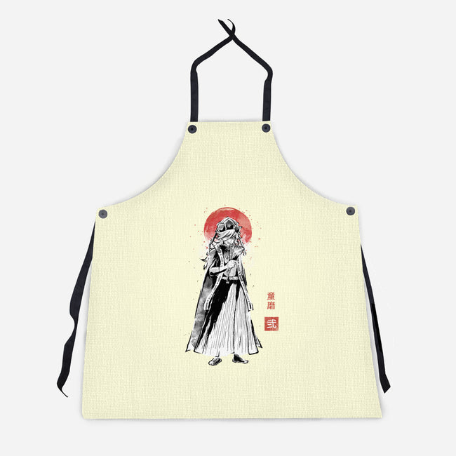 Doma Sumi-e-Unisex-Kitchen-Apron-Astrobot Invention