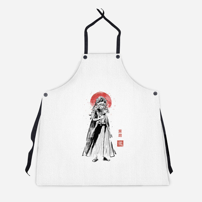 Doma Sumi-e-Unisex-Kitchen-Apron-Astrobot Invention