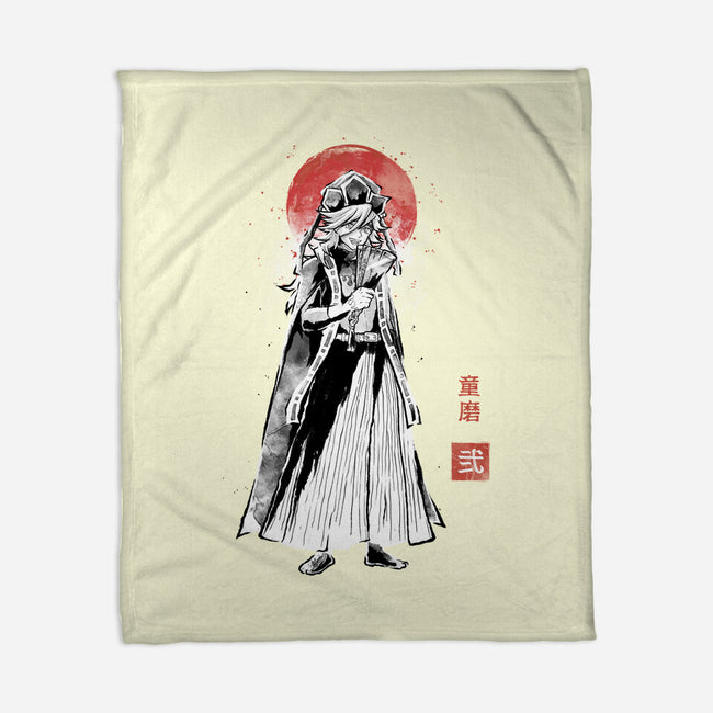 Doma Sumi-e-None-Fleece-Blanket-Astrobot Invention