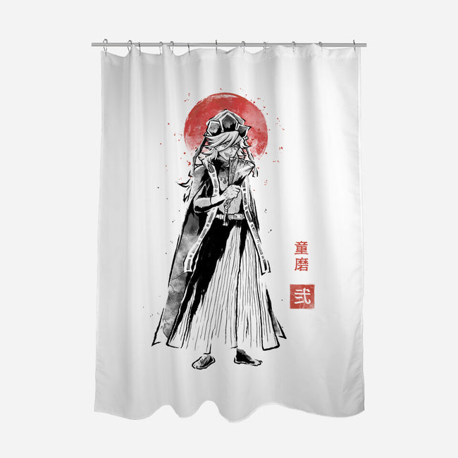 Doma Sumi-e-None-Polyester-Shower Curtain-Astrobot Invention