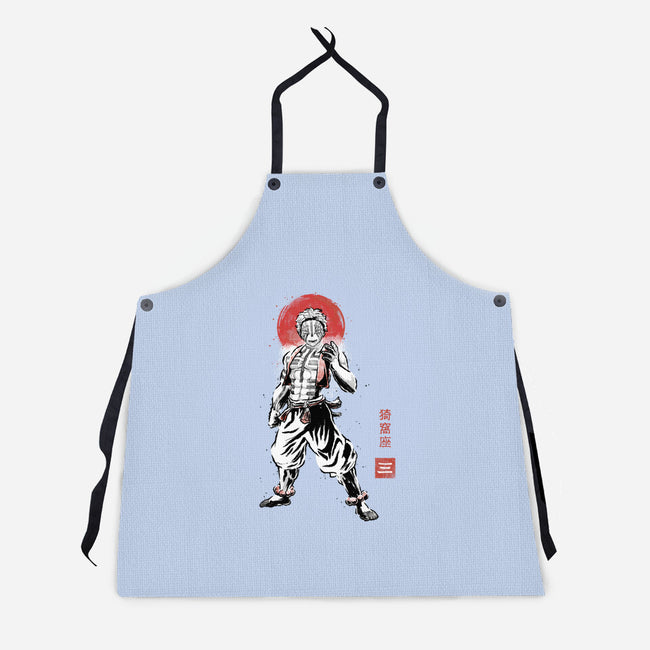 Akaza Sumi-e-Unisex-Kitchen-Apron-Astrobot Invention