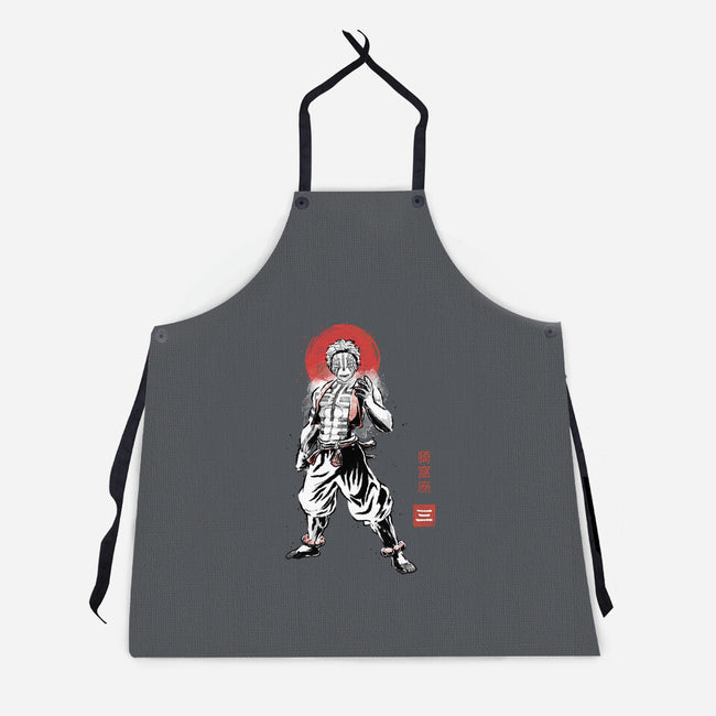Akaza Sumi-e-Unisex-Kitchen-Apron-Astrobot Invention